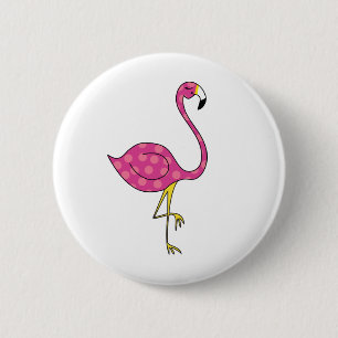 Badge Rond 5 Cm flamant