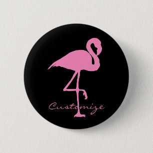 Badge Rond 5 Cm Flamant rose rose Thunder_Cove Classic