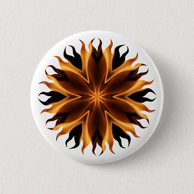 Badge Rond 5 Cm Flames Button (Devant)