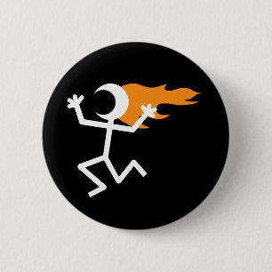 Badge Rond 5 Cm Flaming head