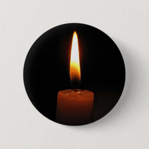 Badge Rond 5 Cm flamme de bougie