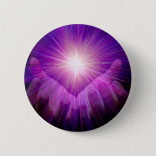 Badge Rond 5 Cm flamme violette