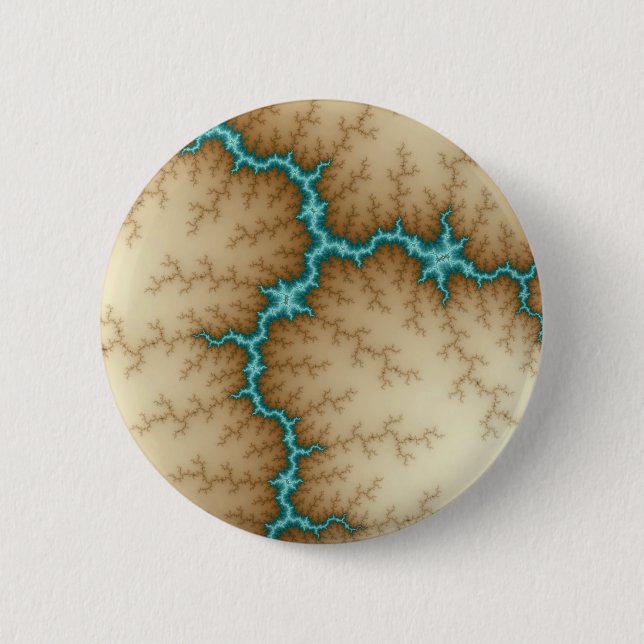 Badge Rond 5 Cm Flash bleu - Fractal (Devant)