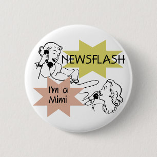 Badge Rond 5 Cm Flash d'information je suis les T-shirts un Mimi