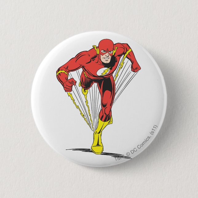 Badge Rond 5 Cm Flash s'exécute en avant (Devant)