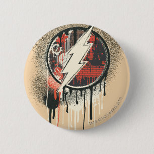 Badge Rond 5 Cm Flash - Symbole d'innocence tordu