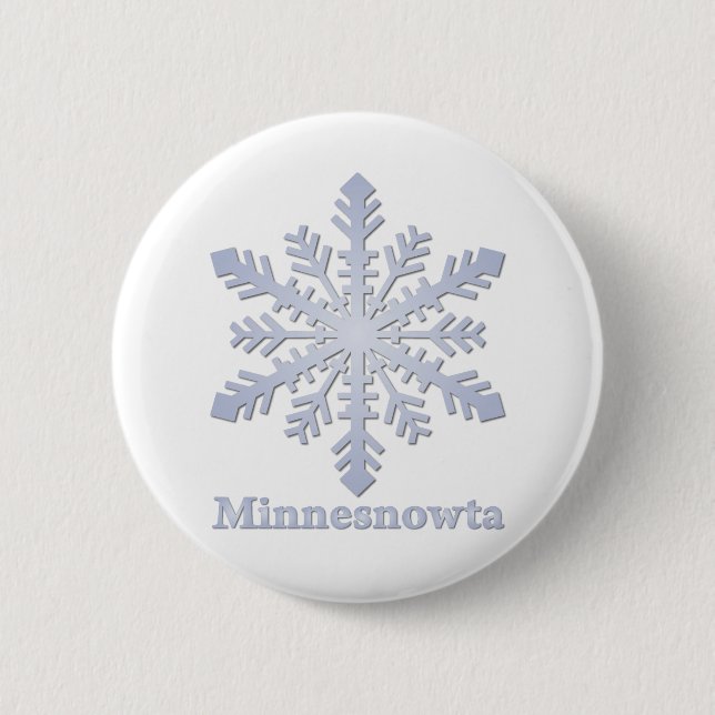 Badge Rond 5 Cm Fléau de neige bleu Minnesnowta (Devant)