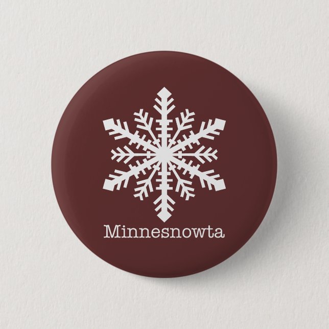 Badge Rond 5 Cm Fléau de neige du Minnesnowta (Devant)