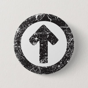 Badge Rond 5 Cm Flèche circulaire