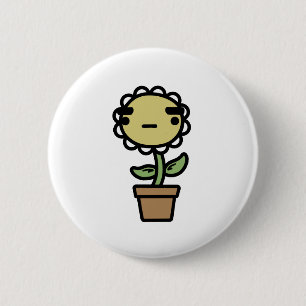 Badge Rond 5 Cm Fleur