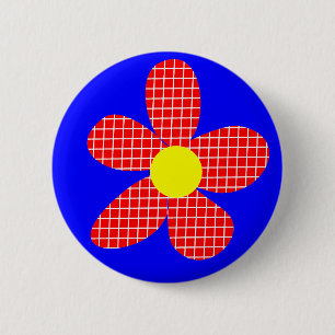 Badge Rond 5 Cm Fleur d'art de bruit