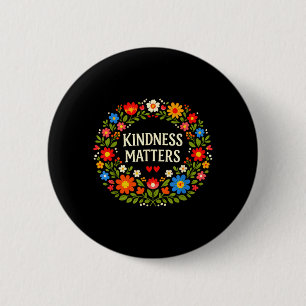 Badge Rond 5 Cm Fleur d'art de message positif de gentillesse Insp