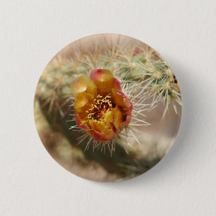 Badge Rond 5 Cm Fleur de cactus de Cholla