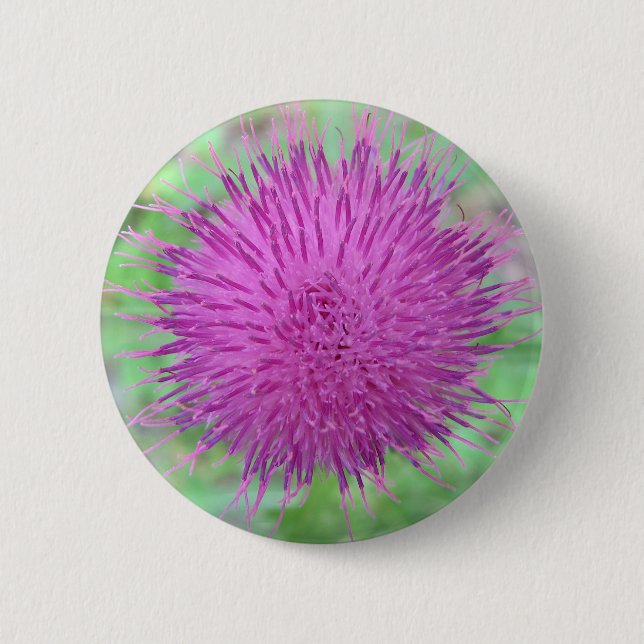 Badge Rond 5 Cm Fleur de chardon (Devant)
