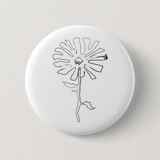Badge Rond 5 Cm fleur de gigogne (Devant)