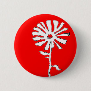 Badge Rond 5 Cm fleur de gigogne