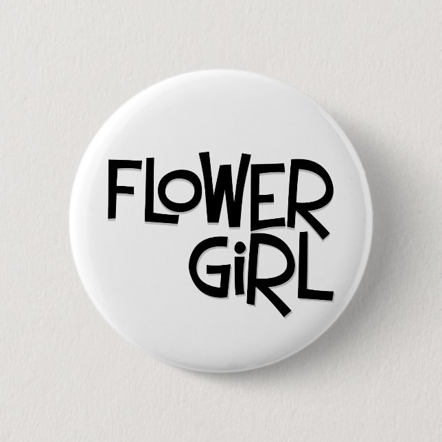 Badge Rond 5 Cm Fleur de Hipster (Devant)