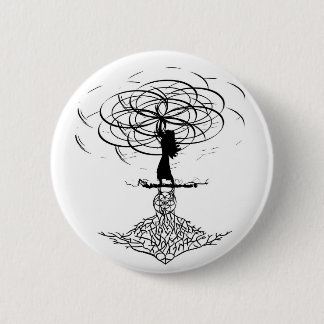 Badge Rond 5 Cm Fleur de la vie