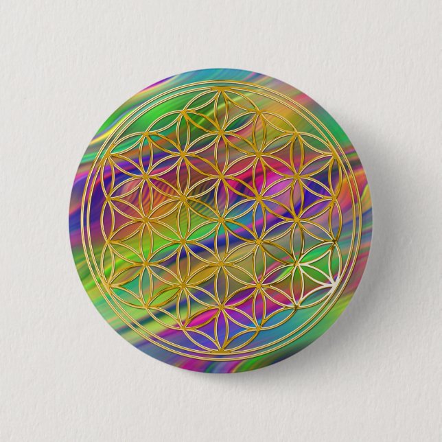 Badge Rond 5 Cm Fleur de la vieMinwoured BG (Devant)