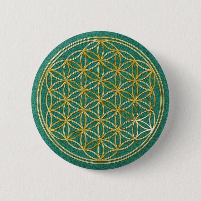 Badge Rond 5 Cm Fleur de la viePetit green splatter (Devant)