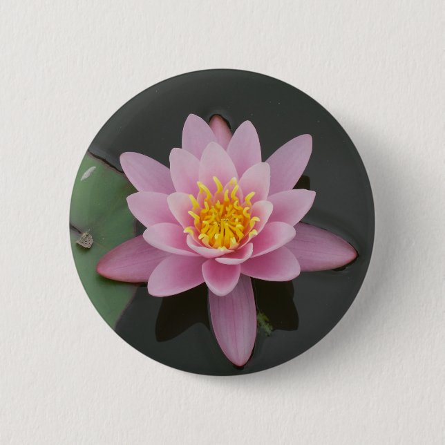 Badge Rond 5 Cm Fleur de l'Asie Lotus (Devant)