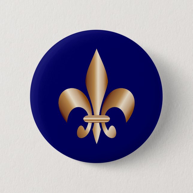 Badge Rond 5 Cm Fleur de lis (Devant)