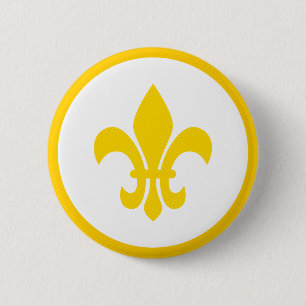 Badge Rond 5 Cm Fleur de Lis