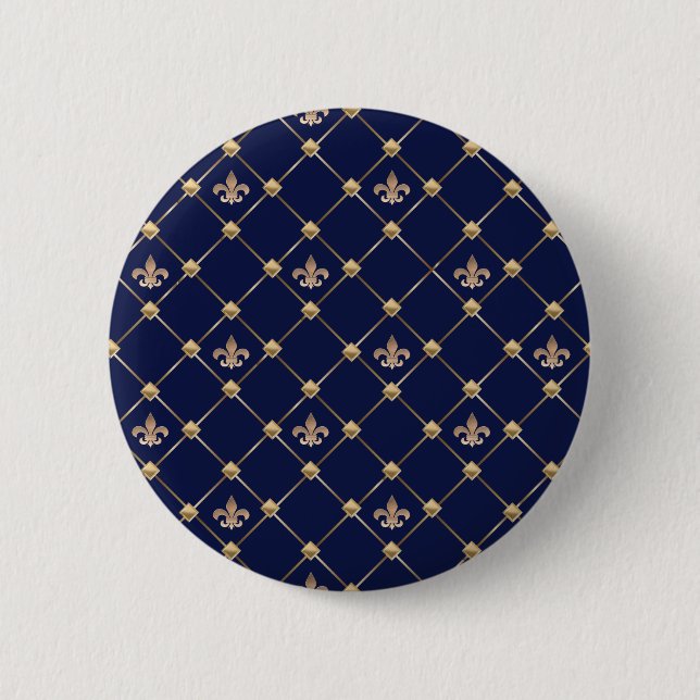 Badge Rond 5 Cm Fleur de Lis (Devant)
