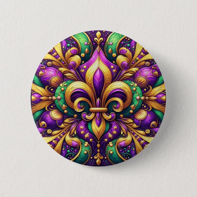 Badge Rond 5 Cm fleur de lis (Devant)
