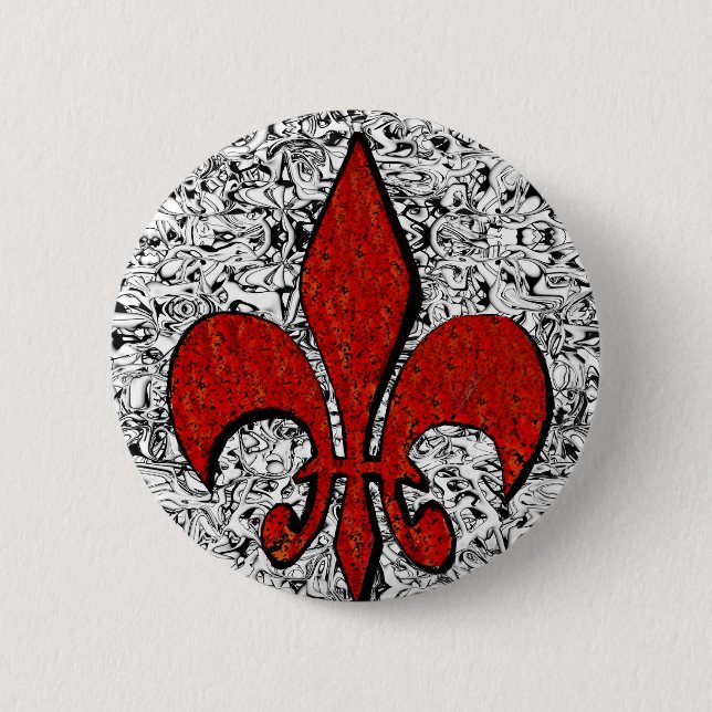 Badge Rond 5 Cm fleur de lis (Devant)