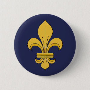 Badge Rond 5 Cm Fleur de lis