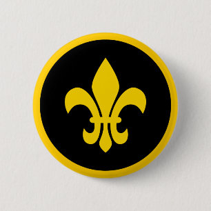 Badge Rond 5 Cm Fleur de Lis