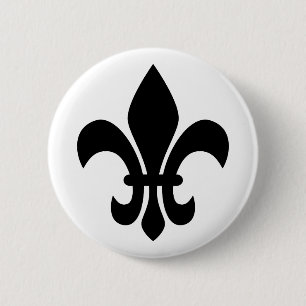 Badge Rond 5 Cm Fleur de Lis