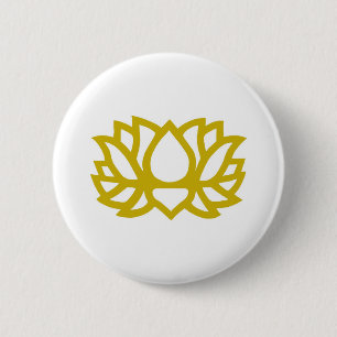 Badge Rond 5 Cm Fleur de Lotus