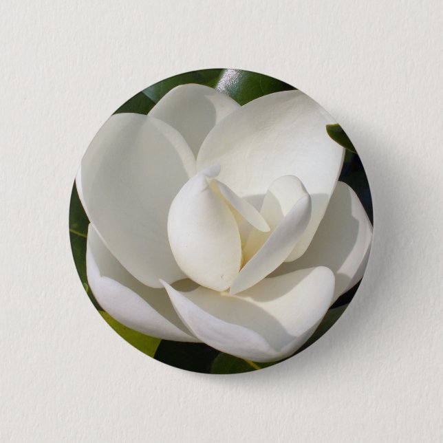 Badge Rond 5 Cm Fleur de magnolia (Devant)