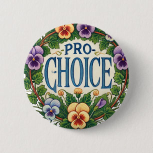 Badge Rond 5 Cm Fleur de purée Pro-Choice