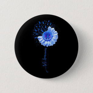 Badge Rond 5 Cm Fleur de sensibilisation à la spondylite ankylosan