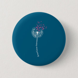 Badge Rond 5 Cm Fleur de sensibilisation au cancer du sein Surviva