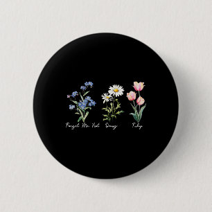 Badge Rond 5 Cm Fleur de Trump Fleur subtile 8647 Ne m'oubliez pas