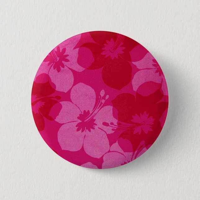 Badge Rond 5 Cm Fleur d'Hawaï (Devant)