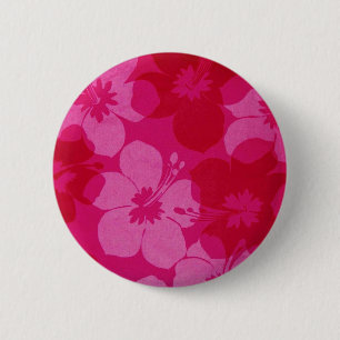 Badge Rond 5 Cm Fleur d'Hawaï