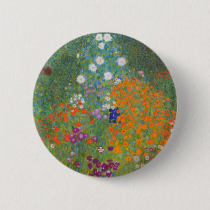 Badge Rond 5 Cm fleur+jardin+klimt+gustav+cottage