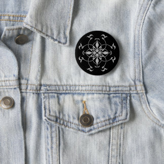 Badge Rond 5 Cm Fleur kaléidoscope à la mode
