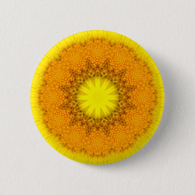 Badge Rond 5 Cm Fleur Mandala 02 (Devant)