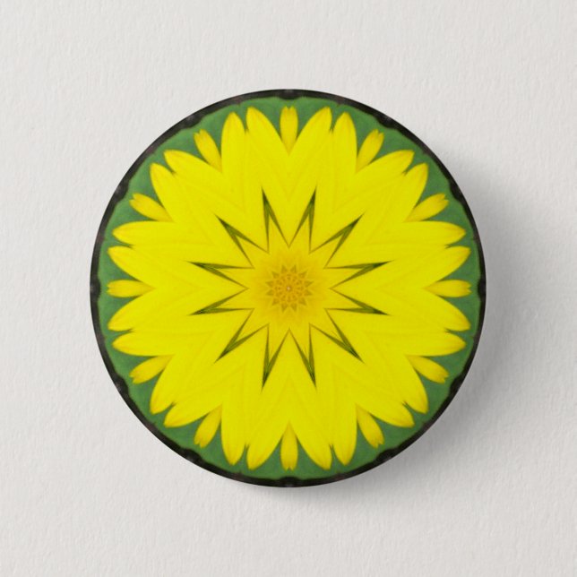 Badge Rond 5 Cm Fleur Mandala 03 (Devant)