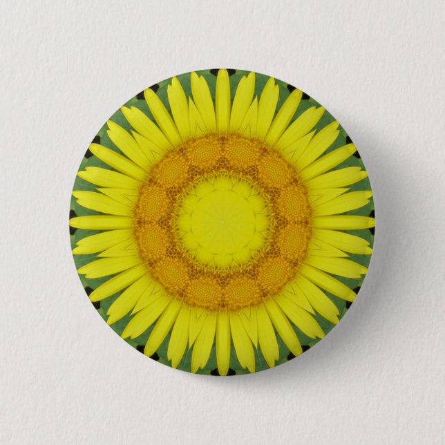 Badge Rond 5 Cm Fleur Mandala 09 (Devant)