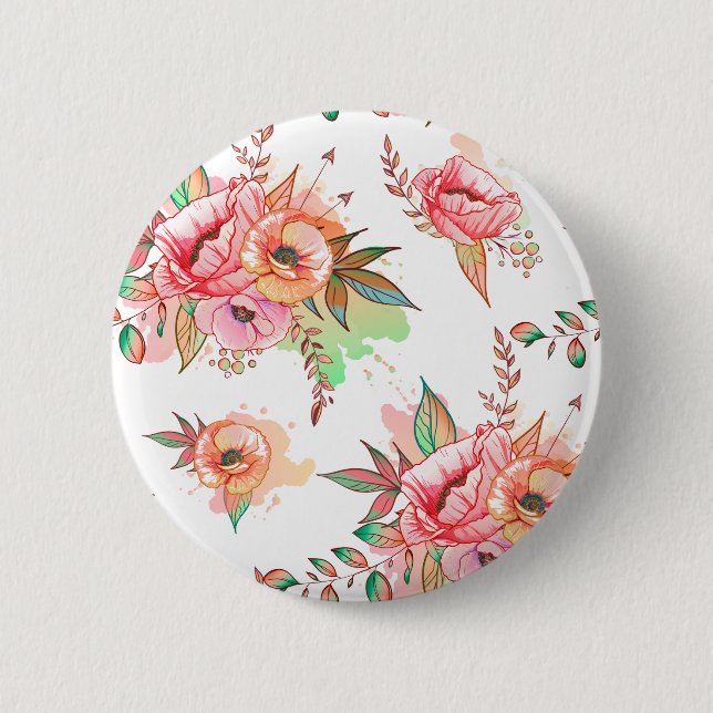 Badge Rond 5 Cm fleur printanière (Devant)