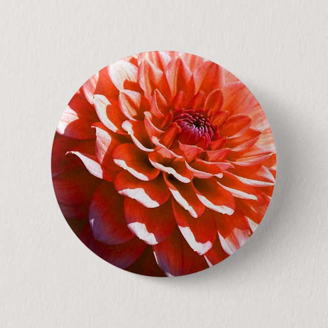 Badge Rond 5 Cm Fleur rose (Devant)