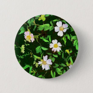 BADGE ROND 5 CM FLEUR SAUVAGE