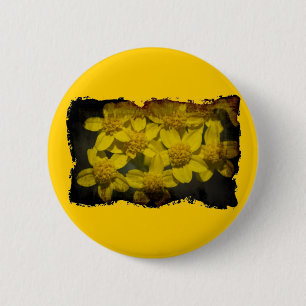 Badge Rond 5 Cm Fleur sauvage jaune